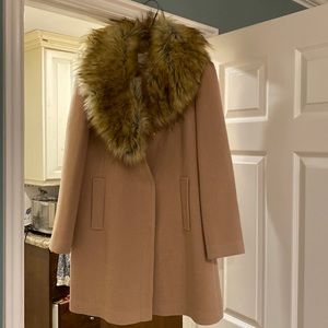 Kate spade camel coat with removable hood